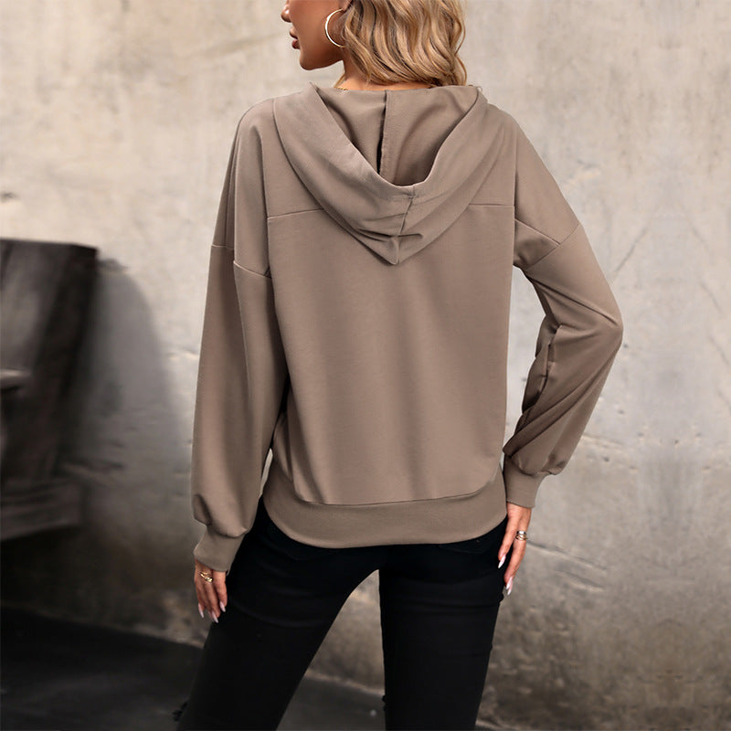 Olivia | Stylish Loose Fit Autumn Hoodie with Ribbed Sleeves 3