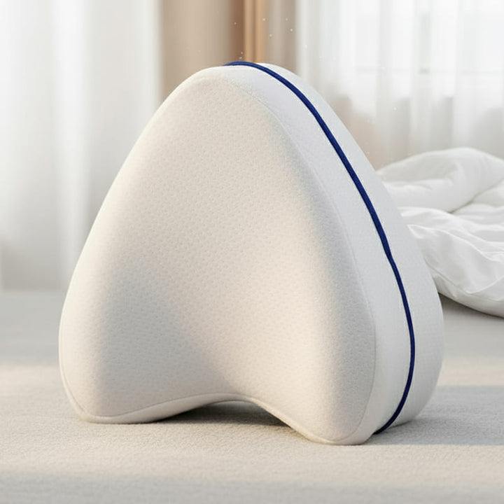 Ortopedisk Knäkudde i Memory Foam med Ventilerade Lufthål | För Bättre Sömn och Smärtlindring 1