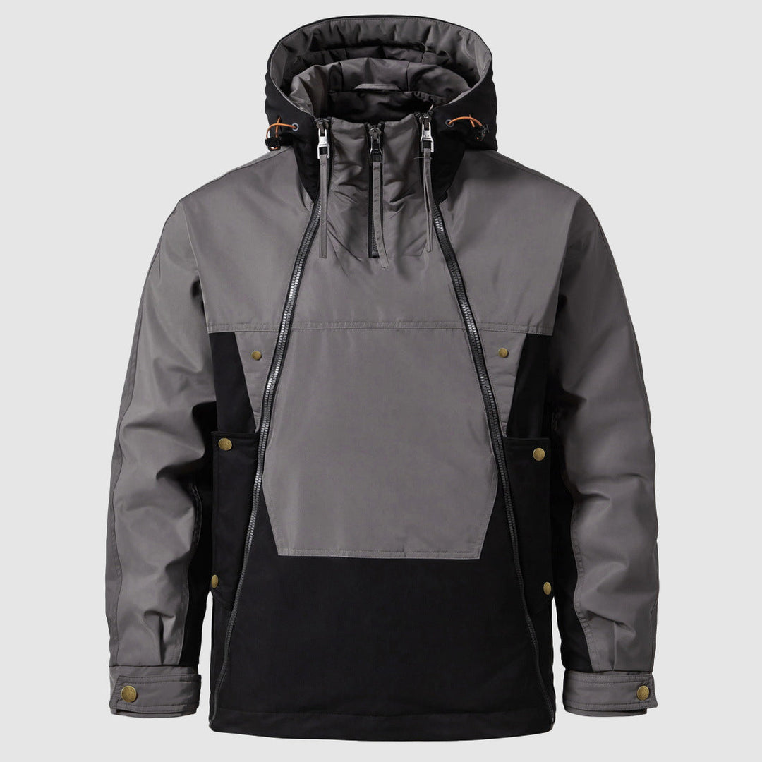 Outdoor Essentials | Anorakjacka för Män med Justerbar Huva och Känguruficka | Hållbar och Värmande för Kalla Äventyr 0