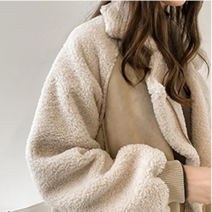 Oversized Vinterjacka Dam med Teddylook och Dragkedja | Modern Design för Värme och Stil 2