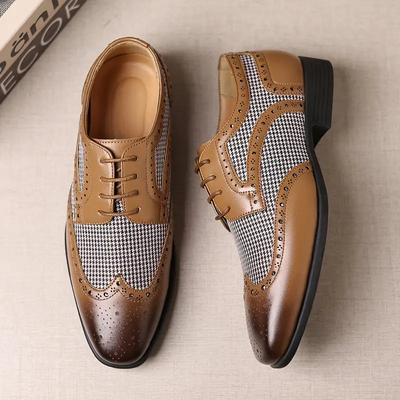 Oxford Skor för Män med Brogue Design och Vadderad Innersula | Tidlös Elegans för Affär och Fritid 2