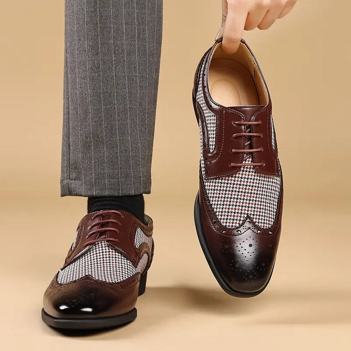 Oxford Skor för Män med Brogue Design och Vadderad Innersula | Tidlös Elegans för Affär och Fritid 3