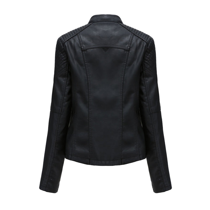 Ramone | Läderjacka Dam med Quiltade Axlar | Elegant Design för Stil och Komfort 2