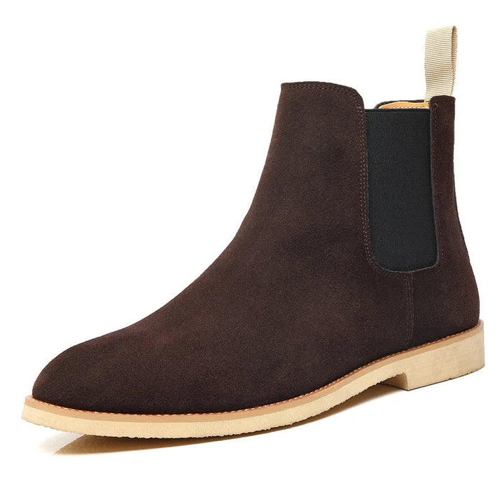 Retro Chelsea-stövlar | Medelhöga Ankelstövlar med Elegant Slip-On Design | Hållbara och Mångsidiga för Stil och Komfort 0