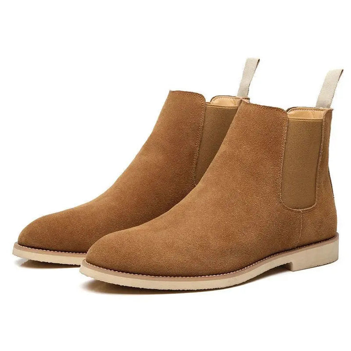 Retro Chelsea-stövlar | Medelhöga Ankelstövlar med Elegant Slip-On Design | Hållbara och Mångsidiga för Stil och Komfort 8