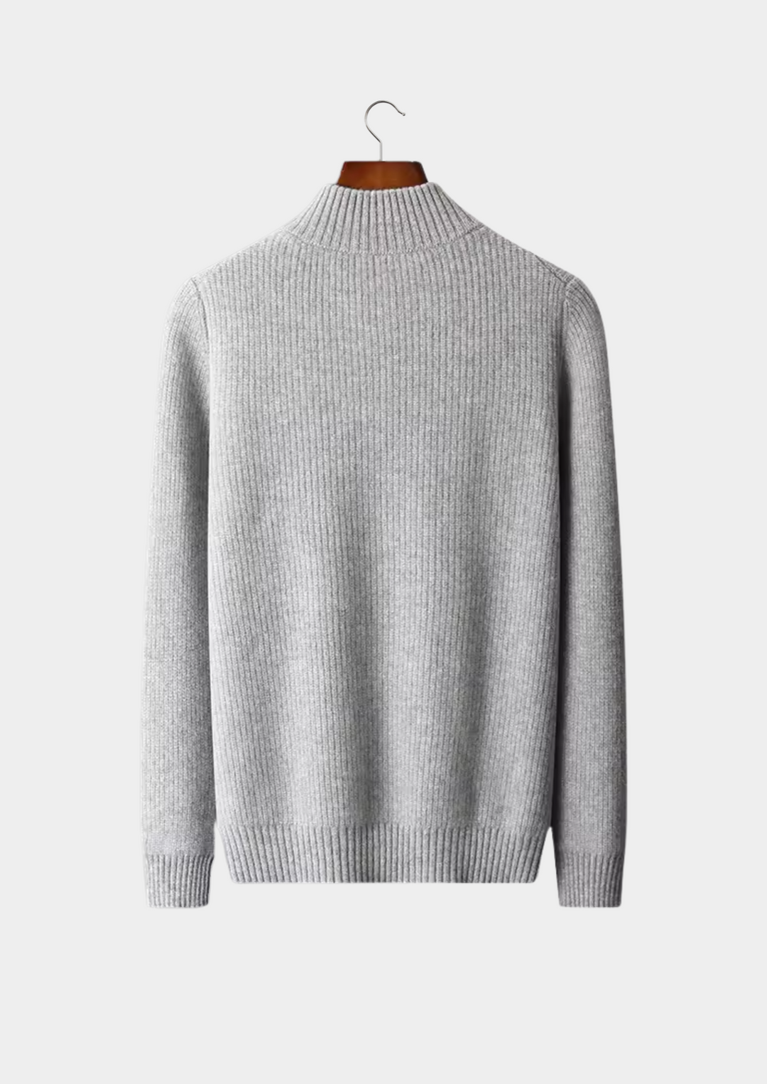 Ribbstickad Cardigan för Herrar med Hög Krage | Mångsidig Design för Alla Säsonger 2