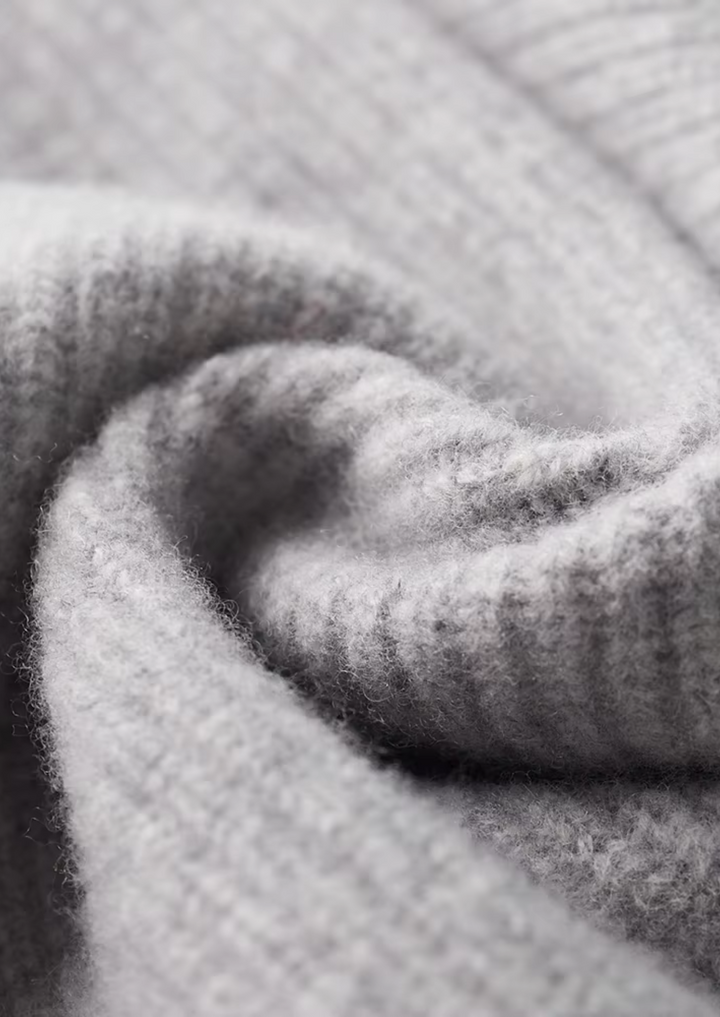 Ribbstickad Cardigan för Herrar med Hög Krage | Mångsidig Design för Alla Säsonger 4