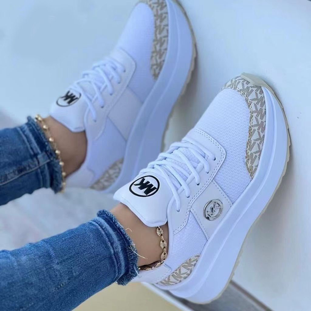 Samantha | Sportiga Sneakers med Tjock Sula och Rund Tå 0