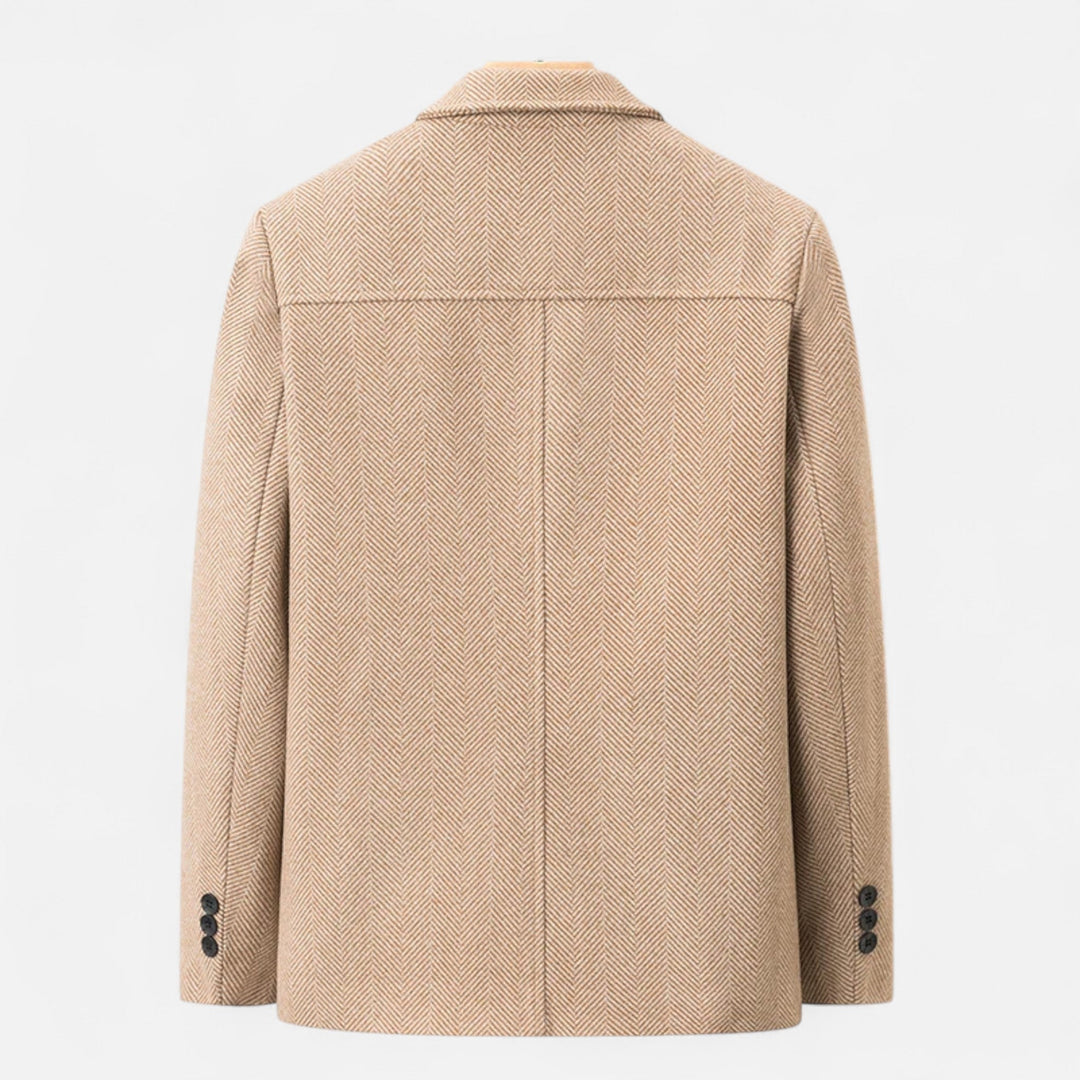 Skräddarsydd Herrjacka | Elegant Knäppjacka med Fiskbensmönster | Perfekt för Business Casual och Vardagsbruk 4