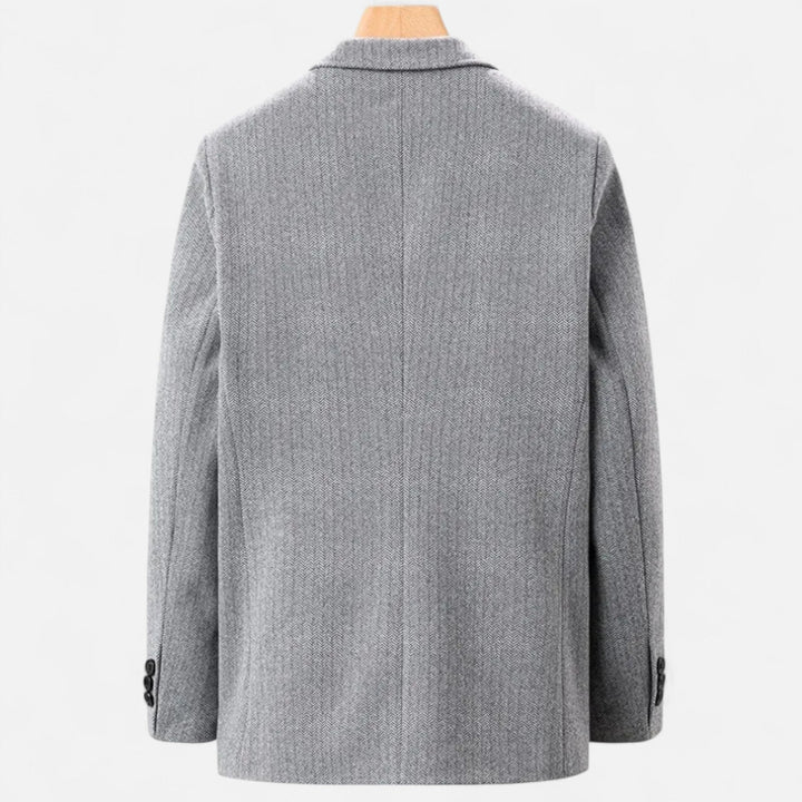 Skräddarsydd Herrjacka | Elegant Knäppjacka med Fiskbensmönster | Perfekt för Business Casual och Vardagsbruk 8