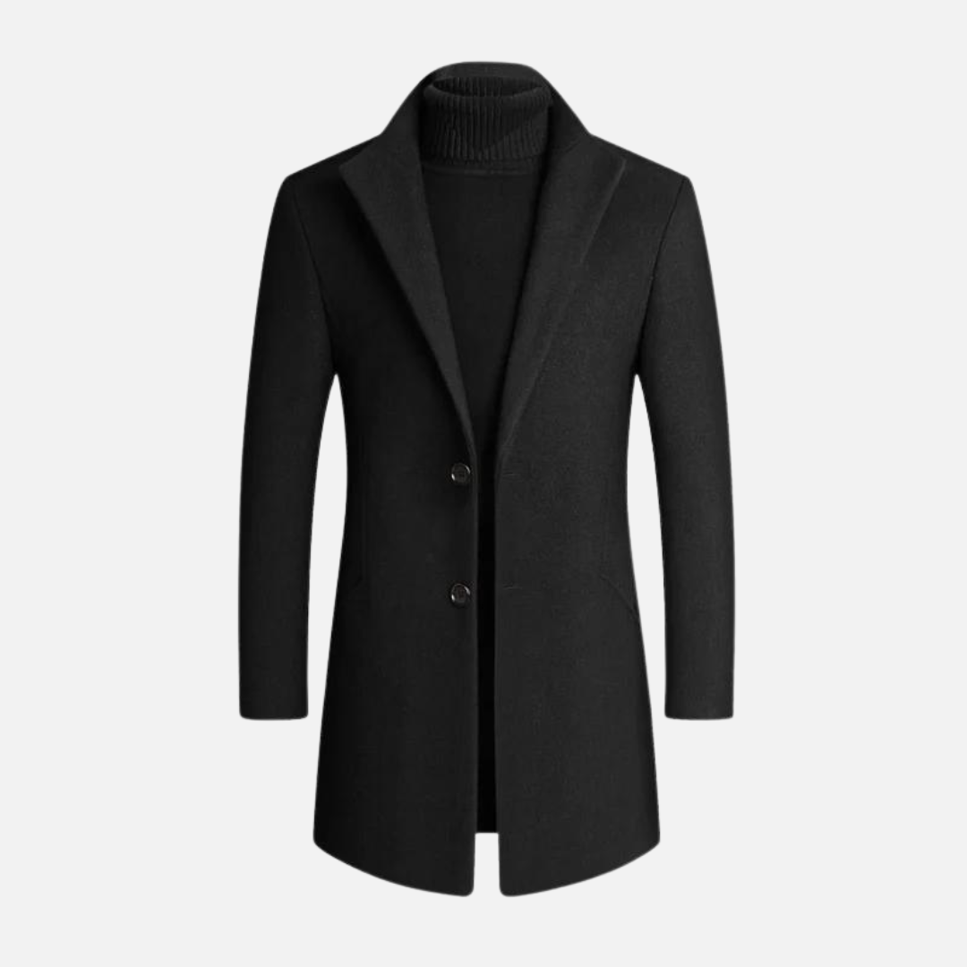 Skräddarsydd Herrkappa | Vinröd Kappa med Hackslag och Tvåknappsfästning | Elegant Stil för Höst och Vinter 0