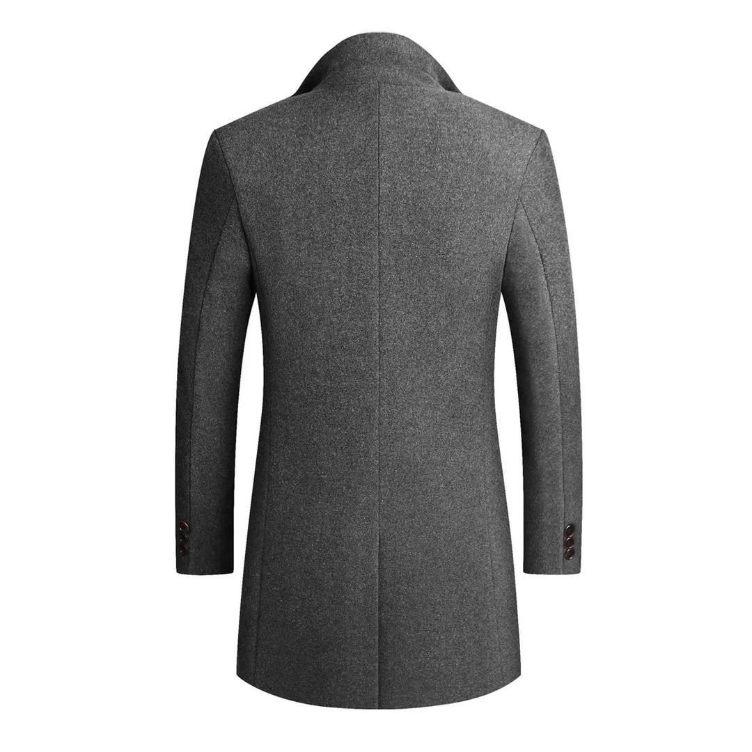 Skräddarsydd Herrkappa | Vinröd Kappa med Hackslag och Tvåknappsfästning | Elegant Stil för Höst och Vinter 2