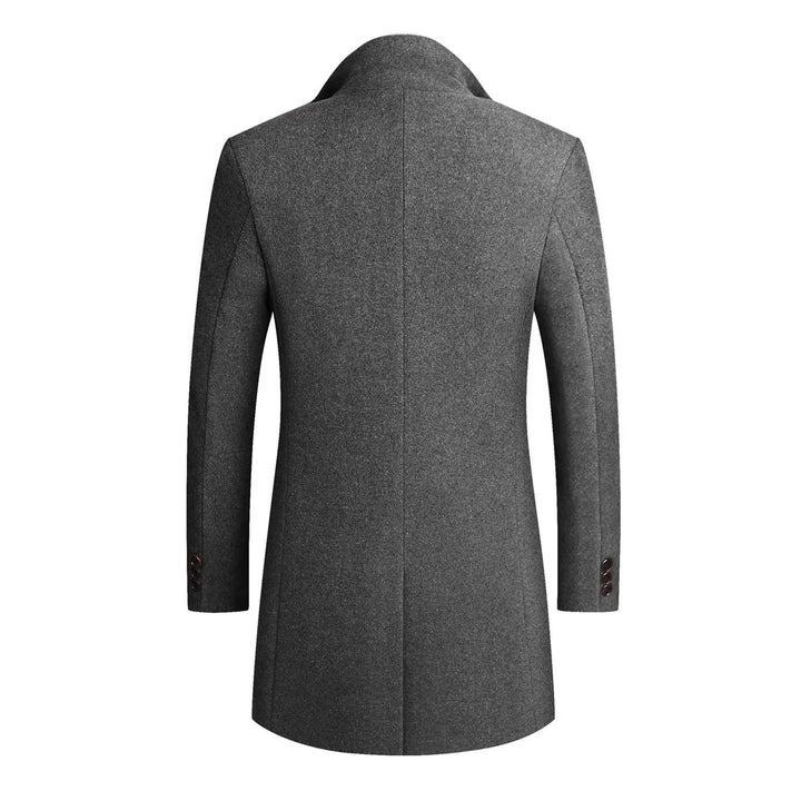 Skräddarsydd Herrkappa | Vinröd Kappa med Hackslag och Tvåknappsfästning | Elegant Stil för Höst och Vinter 2