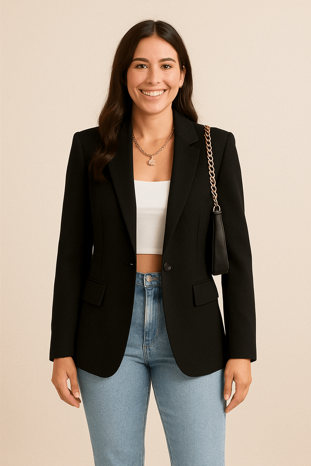 Skräddarsydd Jacka Dam | Elegant Design med Funktionella Fickor för Mångsidig Styling 0