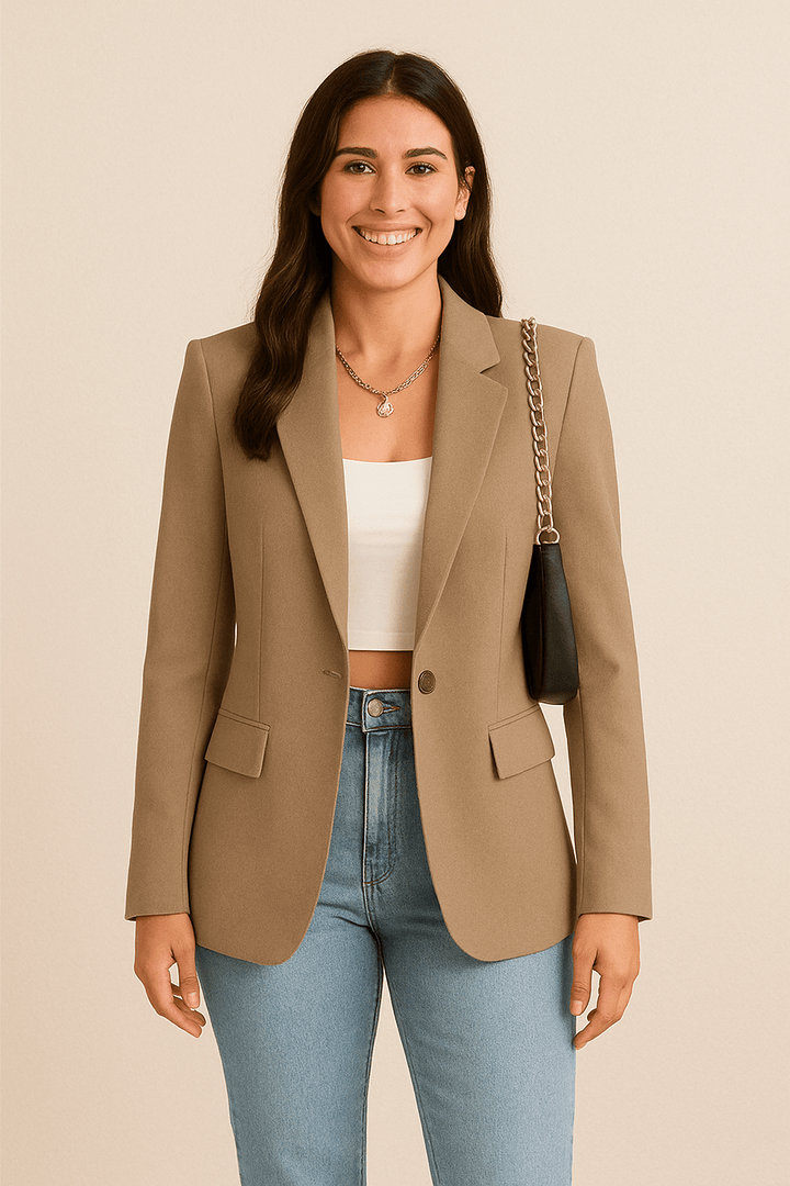 Skräddarsydd Jacka Dam | Elegant Design med Funktionella Fickor för Mångsidig Styling 9