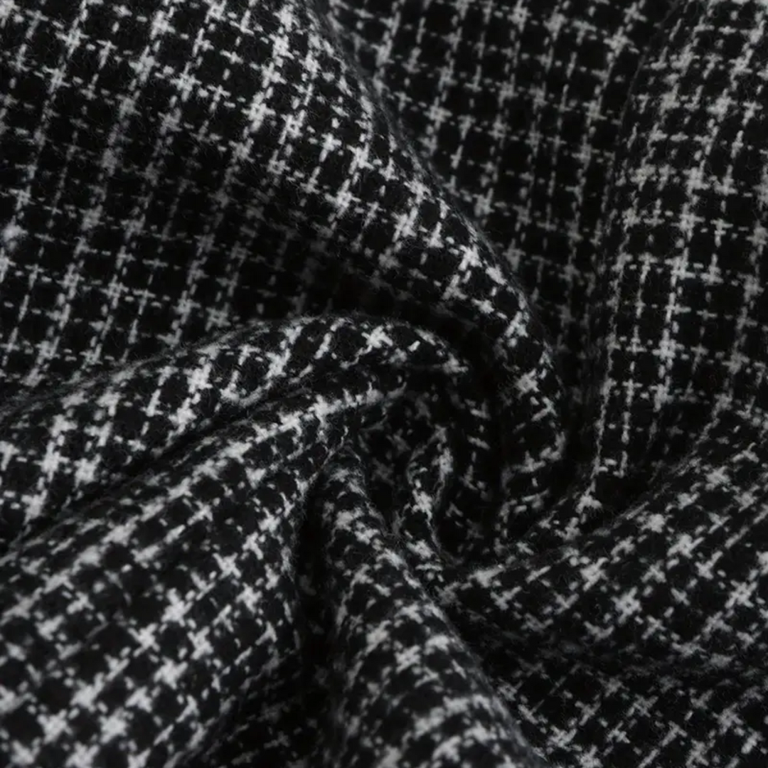 Skräddarsydd Kavaj | Dubbelknäppt Slim Fit Blazer med Rutmönster | Elegant Design för Mångsidiga Tillfällen 1