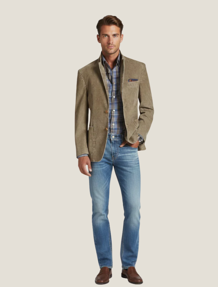 Skräddarsydd Kavaj för Män | Elegant Design med Slimmad Passform | Perfekt för Smart Casual och Avslappnade Tillfällen 0