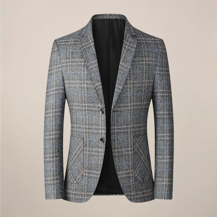 Skräddarsydd Slim Fit Blazer för Män med Guldbroderi | Elegant Kavaj för Formella Tillfällen 0