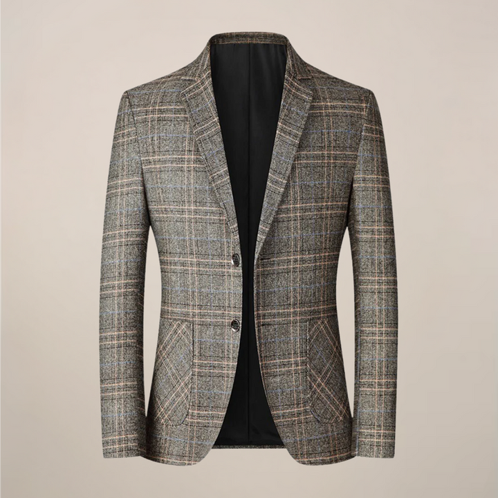 Skräddarsydd Slim Fit Blazer för Män med Guldbroderi | Elegant Kavaj för Formella Tillfällen 1