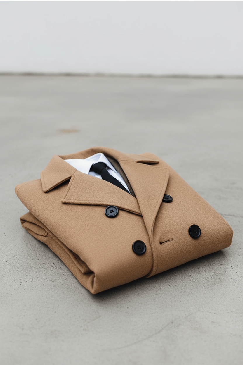 Skräddarsydd Trenchcoat för Män med Dubbelknäppt Design | Tidlös Elegans för Varje Tillfälle 7