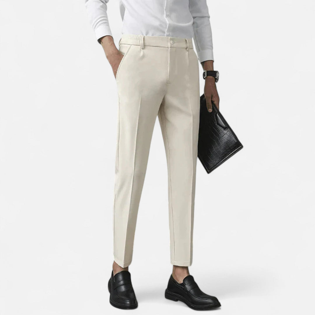 Skräddarsydda Byxor | Slim Fit Smart Casual med Stretchdesign | Mångsidiga Byxor för Stil och Komfort 2