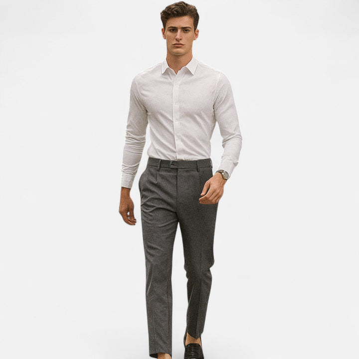 Skräddarsydda Byxor | Slim Fit Smart Casual med Stretchdesign | Mångsidiga Byxor för Stil och Komfort 4