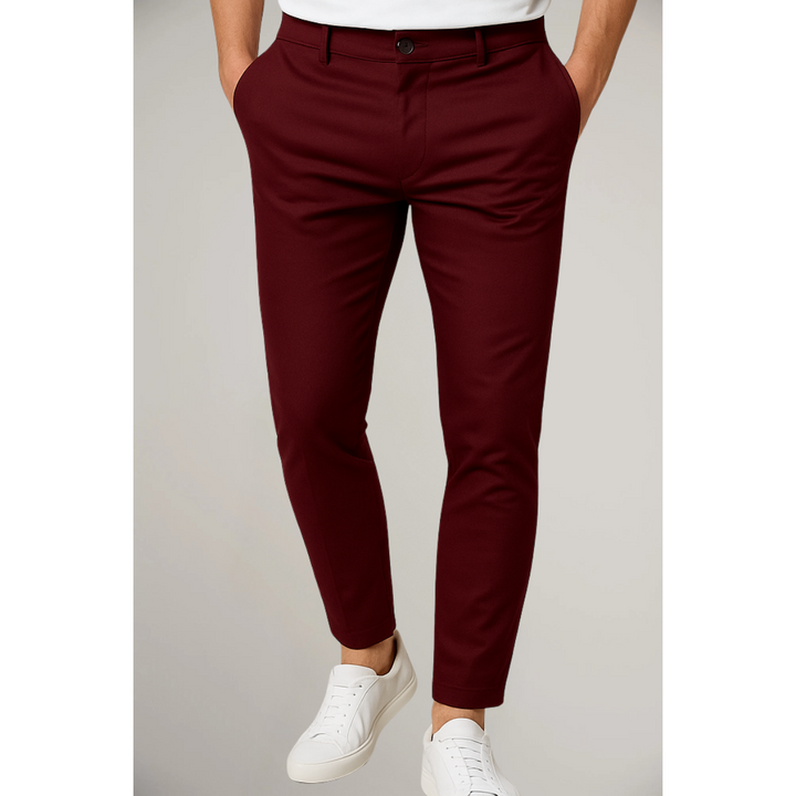 Skräddarsydda Byxor för Män med Platt Front | Elegant Design för Professionella Tillfällen 1
