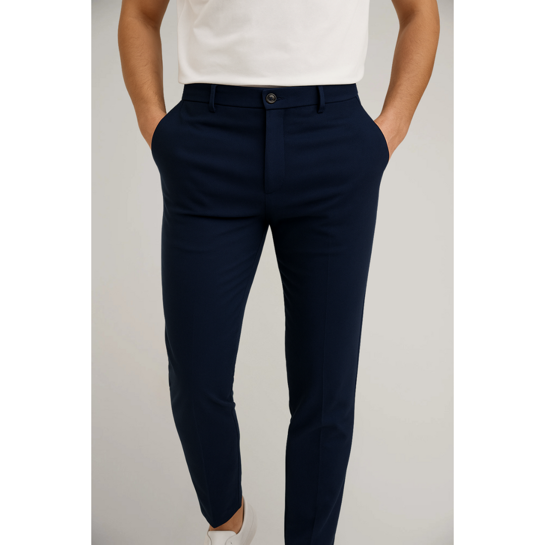 Skräddarsydda Byxor för Män med Platt Front | Elegant Design för Professionella Tillfällen 10
