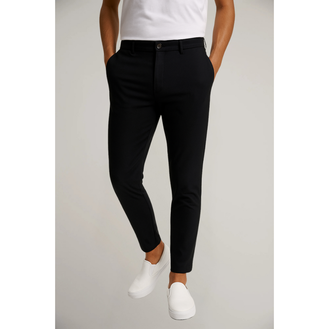 Skräddarsydda Byxor för Män med Platt Front | Elegant Design för Professionella Tillfällen 11