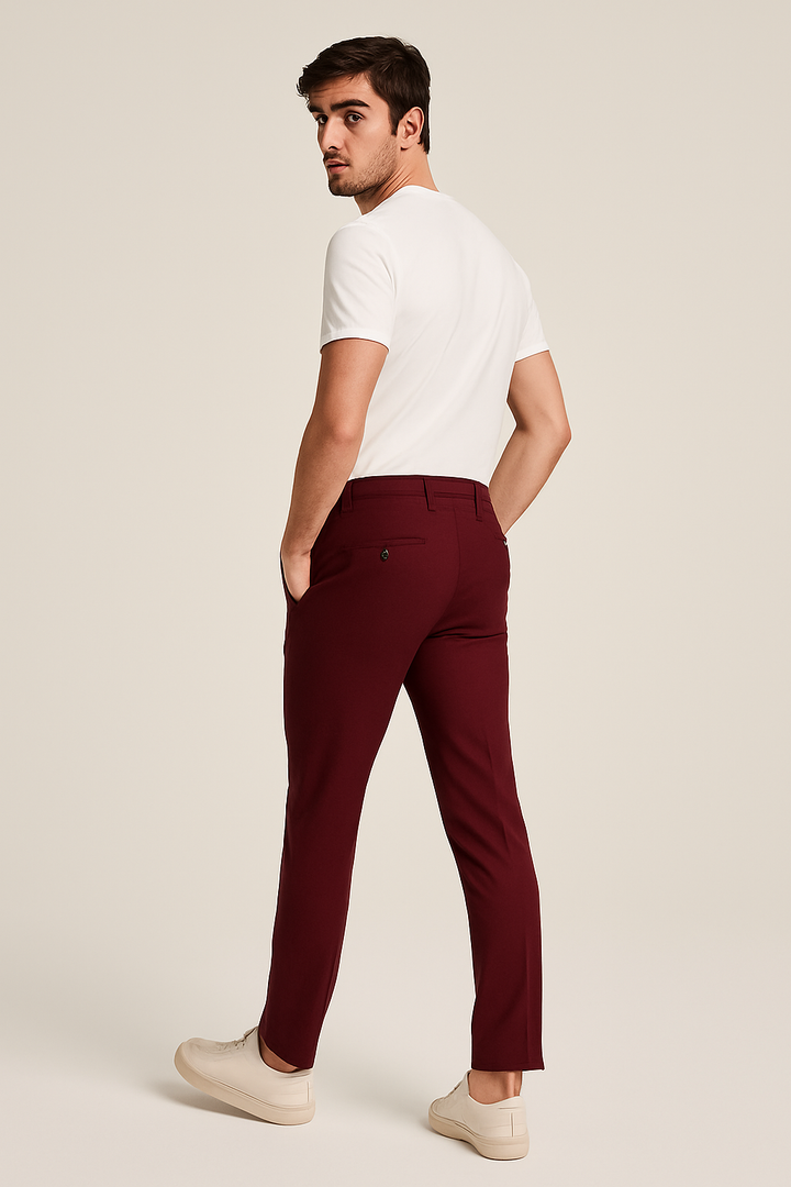 Skräddarsydda Byxor för Män med Platt Front | Elegant Design för Professionella Tillfällen 2