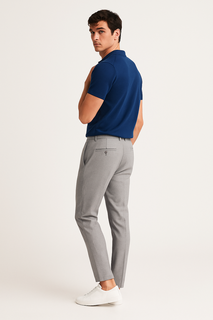 Skräddarsydda Byxor för Män med Platt Front | Elegant Design för Professionella Tillfällen 6