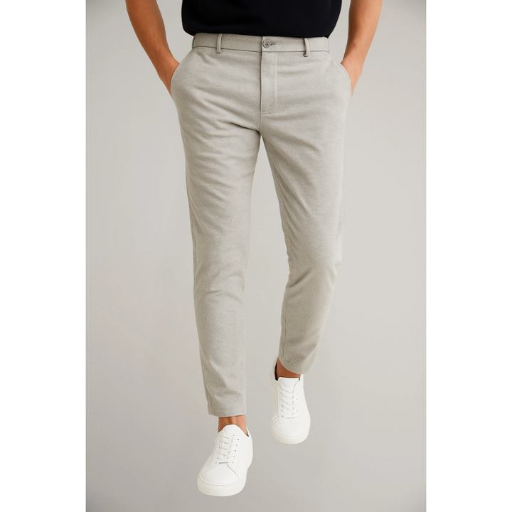 Skräddarsydda Byxor för Män med Platt Front | Elegant Design för Professionella Tillfällen 7