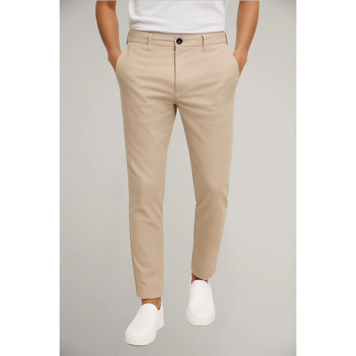 Skräddarsydda Byxor för Män med Platt Front | Elegant Design för Professionella Tillfällen 8