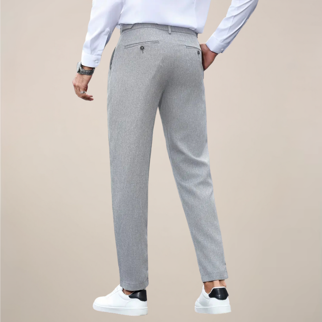 Skräddarsydda Plisserade Byxor för Män i Slim Fit med Elegant Design | Perfekta för Affär och Fest 1