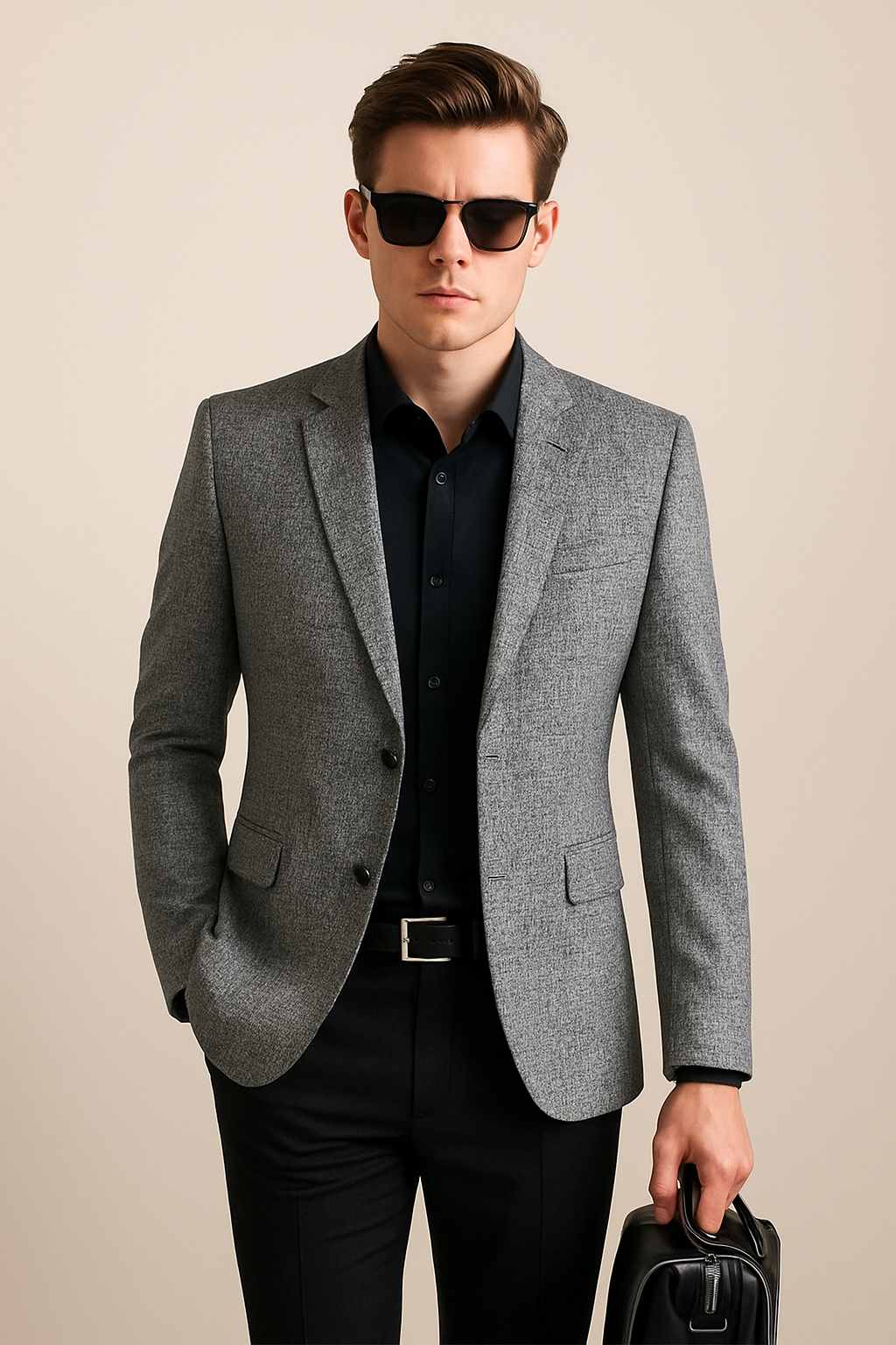 Slim Fit Blazer | No-Iron Casual Jacka för Män med Avslappnad Stil | Perfekt för Familjeevenemang 0
