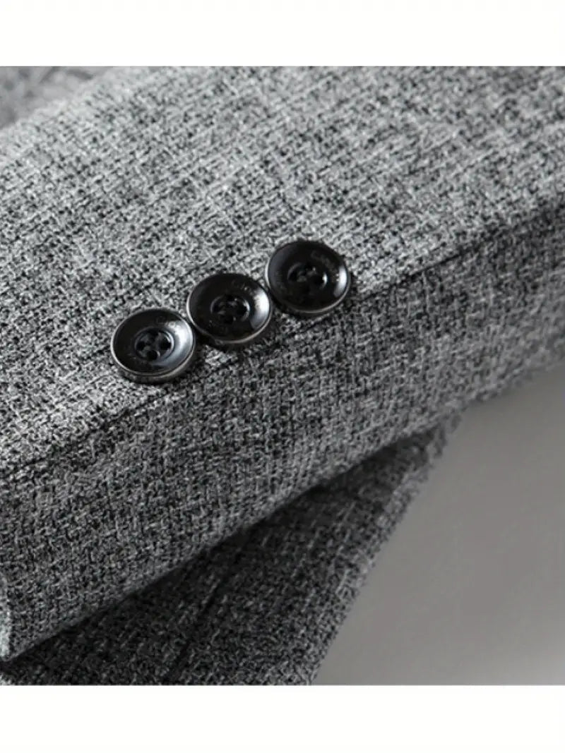 Slim Fit Blazer | No-Iron Casual Jacka för Män med Avslappnad Stil | Perfekt för Familjeevenemang 4
