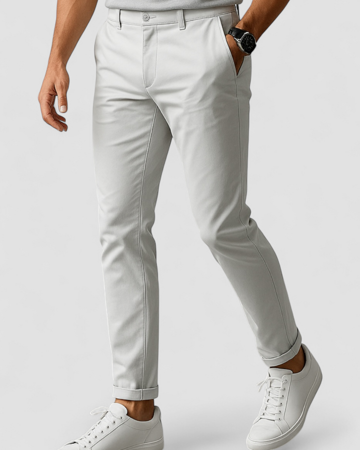 Slim Fit Byxor för Män | Elegant Design med Skräddarsydda Sömmar | Perfekta för Kontor och Vardags 0