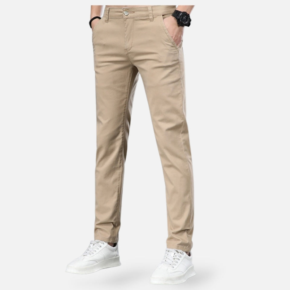 Slim Fit Byxor för Män | Elegant Design med Skräddarsydda Sömmar | Perfekta för Kontor och Vardags 1