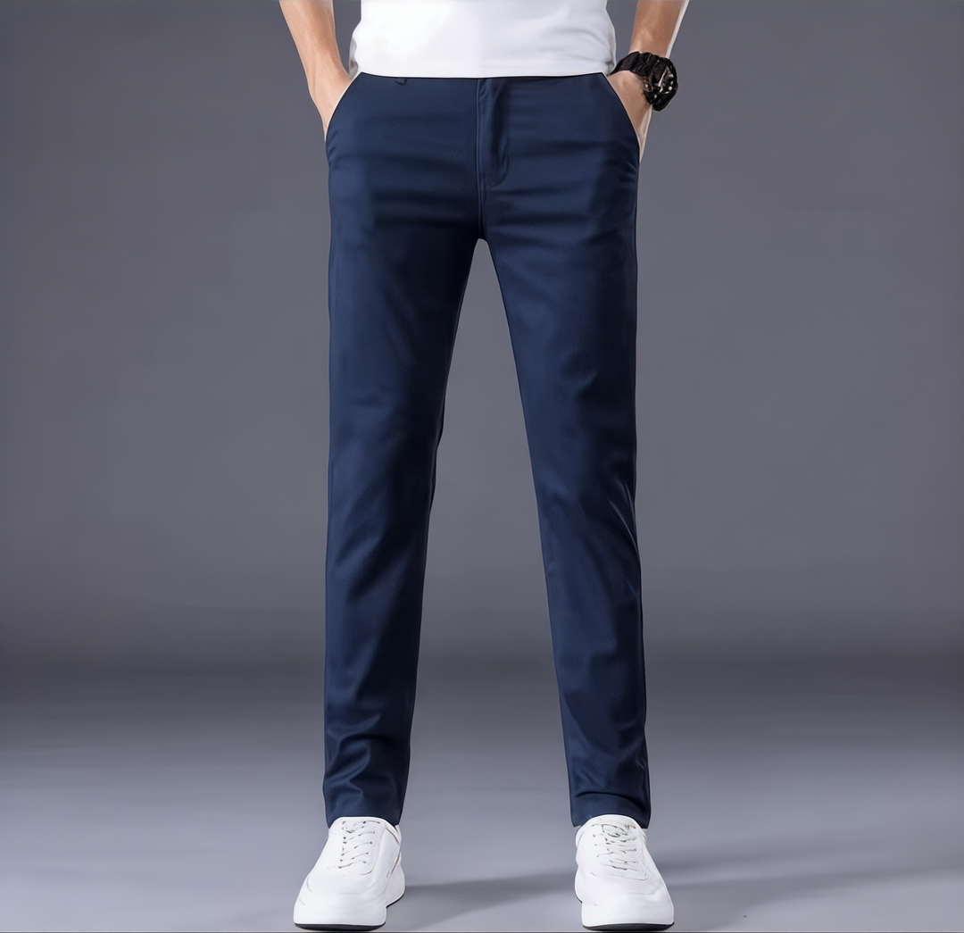 Slim Fit Byxor för Män | Elegant Design med Skräddarsydda Sömmar | Perfekta för Kontor och Vardags 2