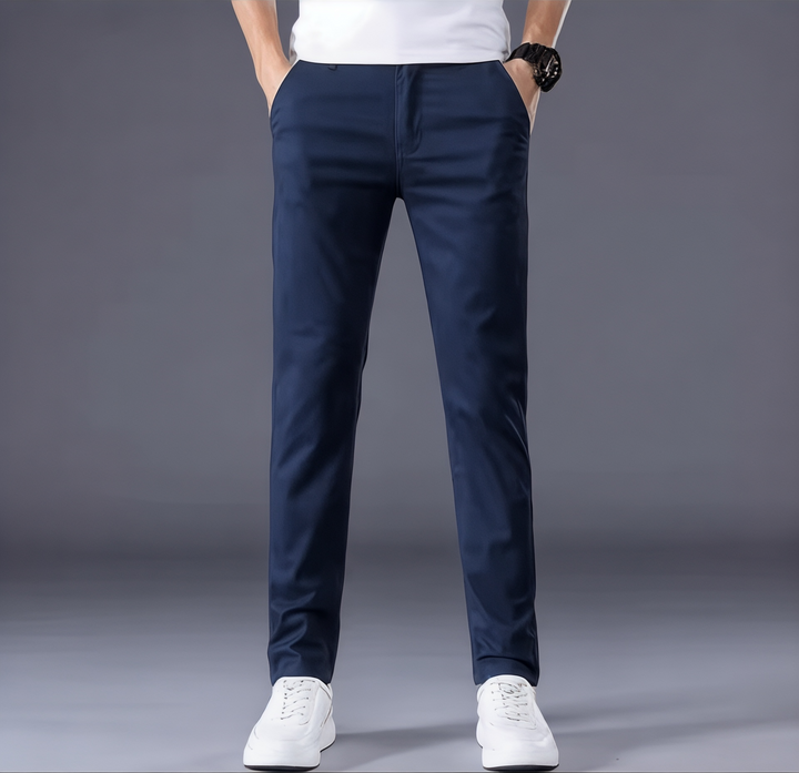 Slim Fit Byxor för Män | Elegant Design med Skräddarsydda Sömmar | Perfekta för Kontor och Vardags 2