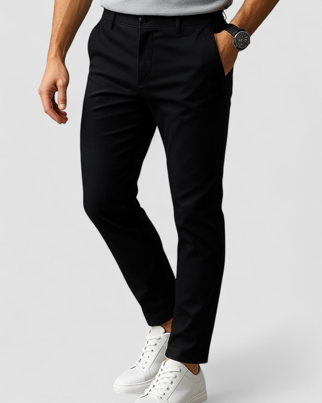 Slim Fit Byxor för Män | Elegant Design med Skräddarsydda Sömmar | Perfekta för Kontor och Vardags 4