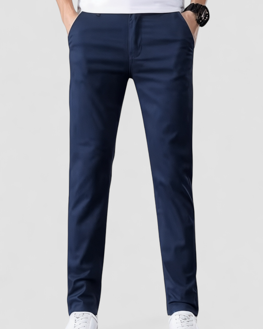 Slim Fit Byxor för Män | Elegant Design med Skräddarsydda Sömmar | Perfekta för Kontor och Vardags 5