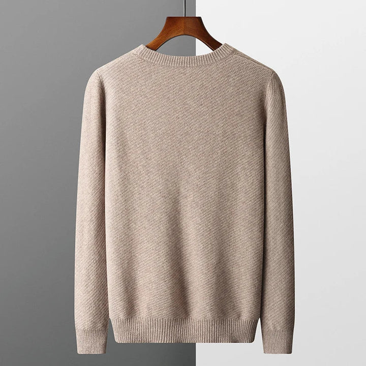 Slim Fit Herr Tröja | Lätt Stickad Rund Hals med Mjuk Värme | Tidlös Design för Mångsidig Lager 2