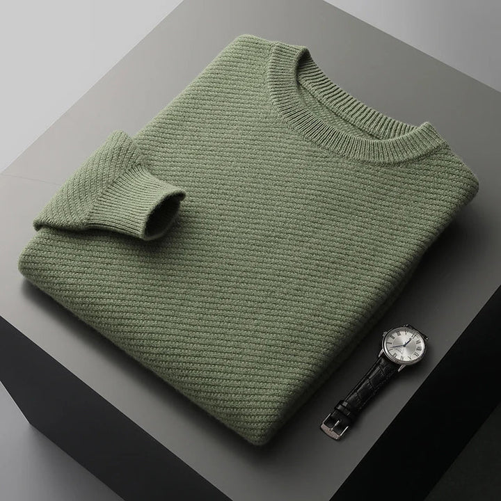Slim Fit Herr Tröja | Lätt Stickad Rund Hals med Mjuk Värme | Tidlös Design för Mångsidig Lager 4
