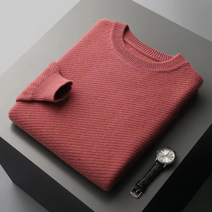 Slim Fit Herr Tröja | Lätt Stickad Rund Hals med Mjuk Värme | Tidlös Design för Mångsidig Lager 6