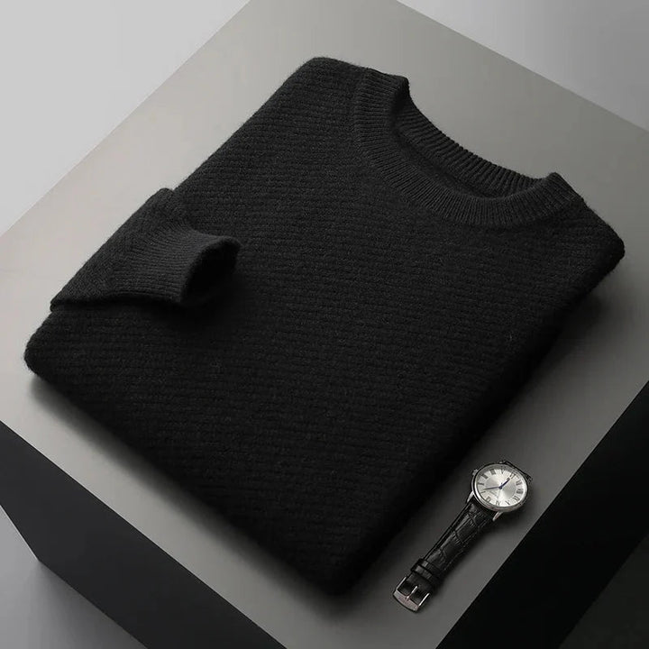 Slim Fit Herr Tröja | Lätt Stickad Rund Hals med Mjuk Värme | Tidlös Design för Mångsidig Lager 7