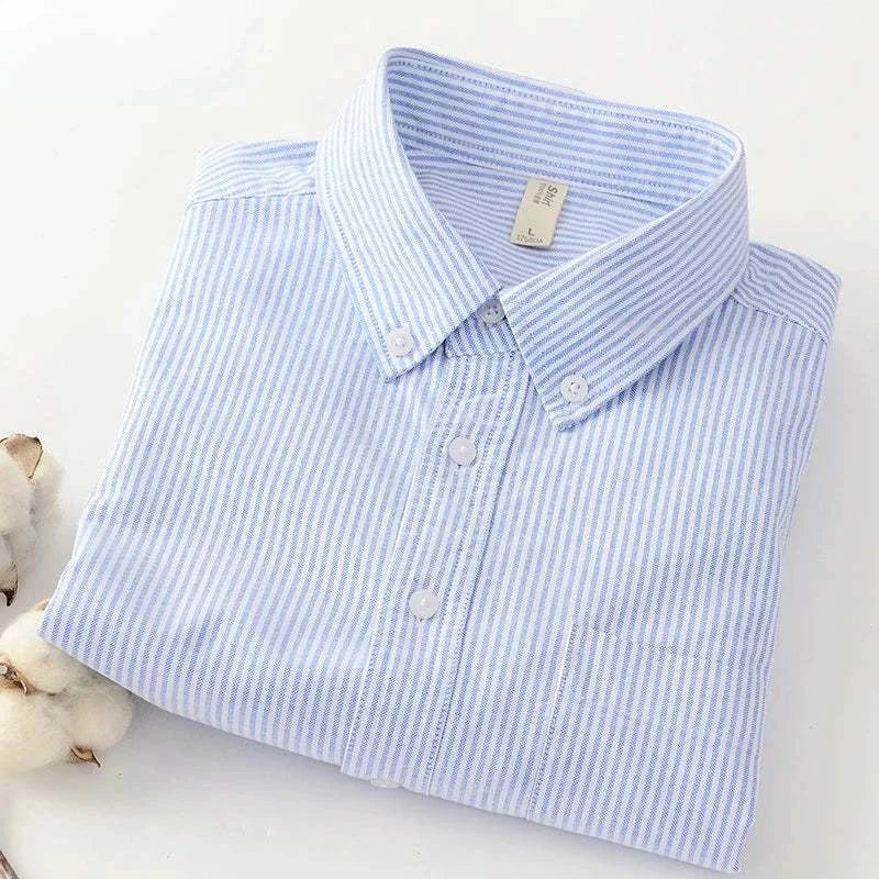 Slim Fit | Långärmad Skjorta med Knäppning i Ljusblått | Elegant och Bekväm för Vardagsbruk 7