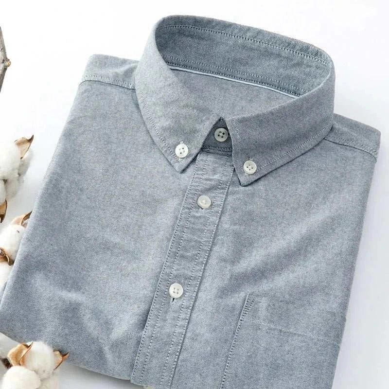 Slim Fit | Långärmad Skjorta med Knäppning i Ljusblått | Elegant och Bekväm för Vardagsbruk 9