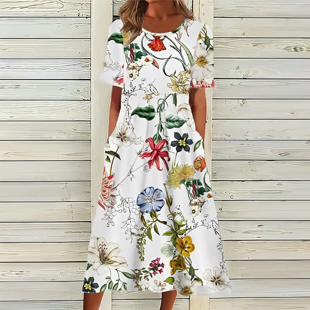 Sofia | Blommig Elegant Sommarklänning för Damer 0