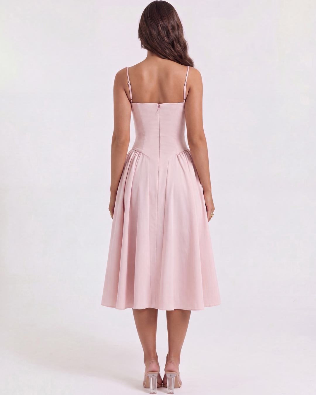 Sofia | Delikat Ballerina Rosa Klänning 5